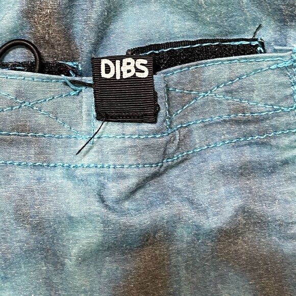 Dibs Men's Tye-Die Swim Shorts Board Short Blue Grey Size L Large - Picture 5 of 7